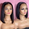 Bob Lace Front Wigs, Brazilian Lace Wig Lace, 100% Straight Human Hair Wigs, Short Blunt Cut Lace Wigs