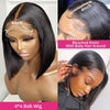 13x4 Transparent Lace Front Human Hair Wigs, Brazilian Straight Bob Wig, Human Hair Wigs For Women, Pre-Plucked Hairline Wig