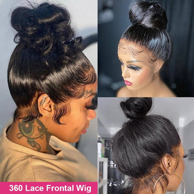 360 Lace Wigs, Brazilian Body Wave 13x4 Lace Front Human Hair Wigs, 4x4 Closure Wigs