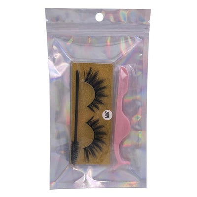 Wholesale 3D Eyelashes Set with Brush, Tweezer and Bag Packaging